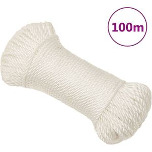 vidaXL - Werktouw - 6 - mm - 100 - m - polypropeen - wit