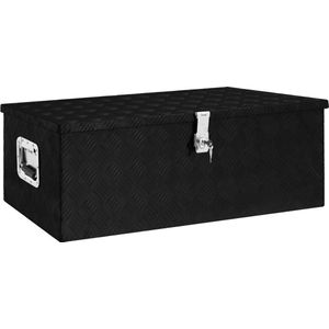 VidaXL-Opbergbox-90x47x33,5-cm-aluminium-zwart