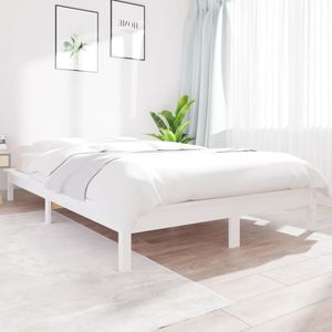 VidaXL-Bedframe-massief-grenenhout-wit-140x200-cm