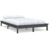 VidaXL Bedframe Massief Grenenhout Grijs 150x200 cm 5FT King Size