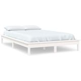 VidaXL Bedframe Massief Grenenhout Wit 120x190 cm - Small Double