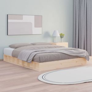 vidaXL - Bedframe - massief - hout - 160x200 - cm