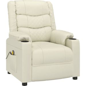 vidaXL - Massagestoel - Crèmekleurig - Kunstleer - Verstelbaar Ontwerp