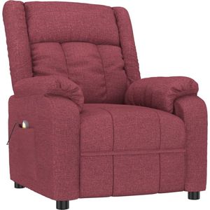 vidaXL Massagestoel - Stof - Wijnrood - Verstelbaar Ontwerp - 6 Massagepunten