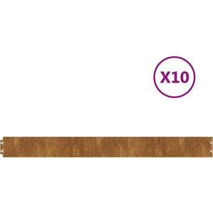 vidaXL Gazonranden 10 stuks flexibel cortenstaal