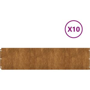 vidaXL - Gazonranden - 10 - stuks - 25x103 - cm - flexibel - cortenstaal