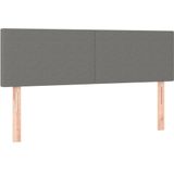 Kopfteile 2 Stk. Dunkelgrau 72x5x78/88 cm Stoff Vidaxl