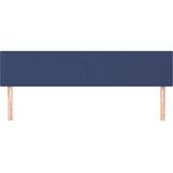vidaXL Hoofdborden 2 st 80x5x78/88 cm stof blauw