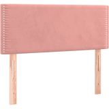 vidaXL - Hoofdbord - 80x5x78/88 - cm - fluweel - roze
