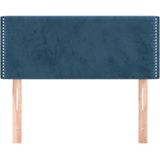 vidaXL Hoofdbord 100x5x78/88 cm fluweel donkerblauw