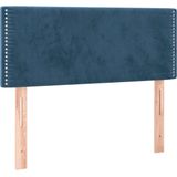 vidaXL Hoofdbord 100x5x78/88 cm fluweel donkerblauw