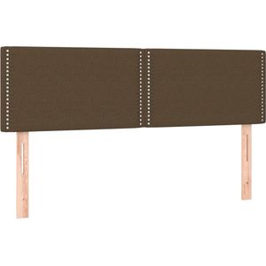 vidaXL Kopfteile 2 Stk. Dunkelbraun 72x5x78/88 cm Stoff