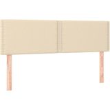 vidaXL Kopfteile 2 Stk. Creme 72x5x78/88 cm Stoff