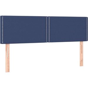 VidaXL Hoofdborden - Set van 2 - 72x5x78/88 cm - Stof - Blauw