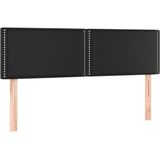vidaXL Kopfteile 2 Stk. Schwarz 72x5x78/88 cm Kunstleder