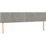 vidaXL Kopfteile 2 Stk. Hellgrau 90x5x78/88 cm Samt