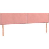 vidaXL Hoofdborden 2 st 100x5x78/88 cm fluweel roze