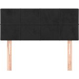 vidaXL Kopfteil Schwarz 80x5x78/88 cm Samt