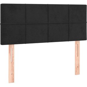 vidaXL Kopfteil Schwarz 90x5x78/88 cm Samt