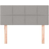 vidaXL Kopfteil Hellgrau 100x5x78/88 cm Stoff