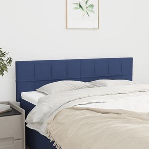 vidaXL - Hoofdborden - 2 - st - 72x5x78/88 - cm - stof - blauw