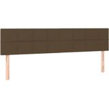 Kopfteile 2 Stk. Dunkelbraun 90x5x78/88 cm Stoff Vidaxl