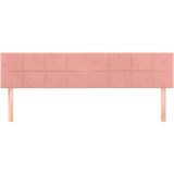 vidaXL Kopfteile 2 Stk. Rosa 90x5x78/88 cm Samt
