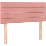 vidaXL Hoofdbord 80x5x78/88 cm fluweel roze