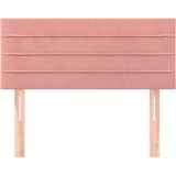 vidaXL Hoofdbord 80x5x78/88 cm fluweel roze