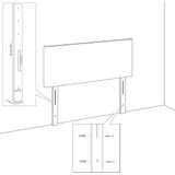vidaXL Kopfteil Dunkelgrau 100x5x78/88 cm Stoff