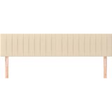 Kopfteile 2 Stk. Creme 90x5x78/88 cm Stoff vidaXL