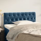 vidaXL Hoofdbord 100x7x78/88 cm fluweel donkerblauw