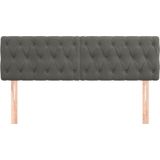 vidaXL Kopfteile 2 Stk. Dunkelgrau 72x7x78/88 cm Samt