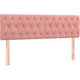 Kopfteile 2 Stk. Rosa 72x7x78/88 cm Samt Vidaxl