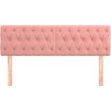 vidaXL - Hoofdborden - 2 - stx7x78/ - cm - fluweel - roze