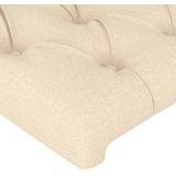 Kopfteile 2 Stk. Creme 100x7x78/88 cm Stoff Vidaxl