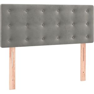 vidaXL Kopfteil Hellgrau 90x5x78/88 cm Samt