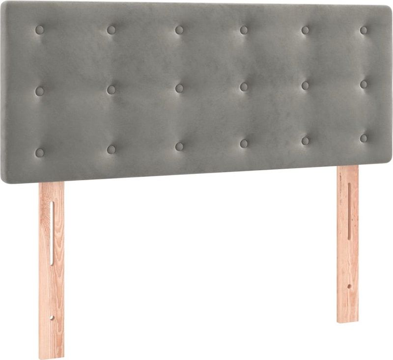 vidaXL Kopfteil Hellgrau 90x5x78/88 cm Samt