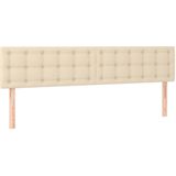 Kopfteile 2 Stk. Creme 90x5x78/88 cm Stoff Vidaxl