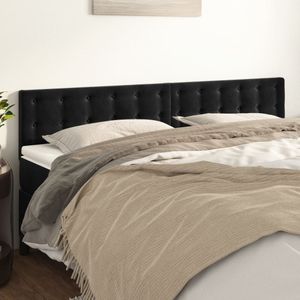 vidaXL-Hoofdborden-2-st-100x5x78/88-cm-fluweel-zwart