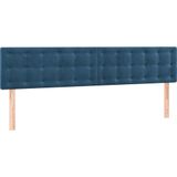Kopfteile 2 Stk. Dunkelblau 100x5x78/88 cm Samt vidaXL
