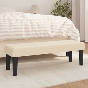 Sitzbank Creme 100x30x30 cm Stoff Vidaxl