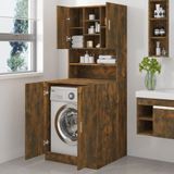 vidaXL Waschmaschinenschrank Räuchereiche Holzwerkstoff