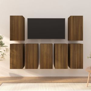 vidaXL TV-Schränke 7 Stk. Braun Eichen-Optik 30,5x30x60 Holzwerkstoff