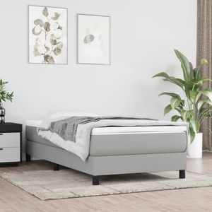vidaXL Taschenfederkernmatratze Hellgrau 80x200x20 cm Stoff