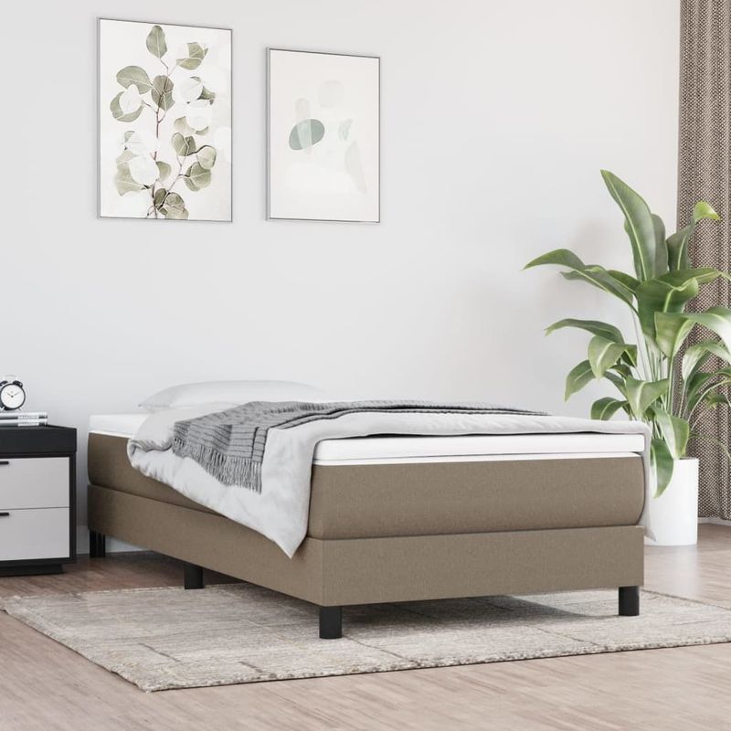 Vidaxl - Taschenfederkernmatratze Taupe 90x200x20 cm Stoff