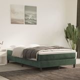 vidaXL Taschenfederkernmatratze Dunkelgrün 120x200x20 cm Samt