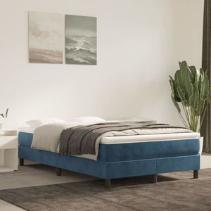vidaXL Taschenfederkernmatratze Dunkelblau 120x200x20 cm Samt