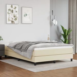 Vidaxl - Taschenfederkernmatratze Creme 140x190x20 cm Kunstleder