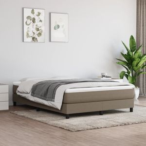 vidaXL - Pocketveringmatras - Taupe - Stof - 140x200x20 cm
